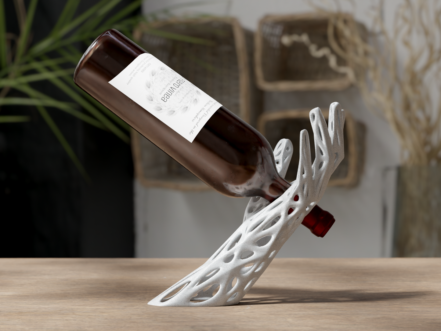 Vinograce – 3D Printed Voronoi Wine Holder