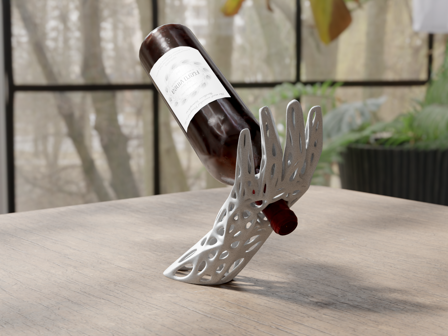 Vinograce – 3D Printed Voronoi Wine Holder