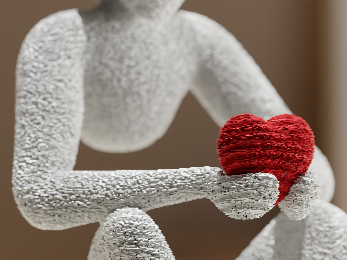 NOBody – Love’s Embrace  Minimalist 3D Printed Sculpture