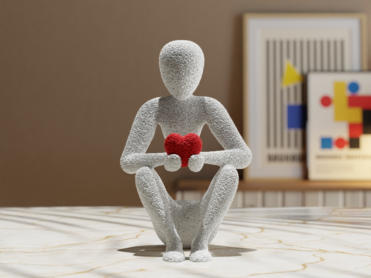 NOBody – Love’s Embrace  Minimalist 3D Printed Sculpture