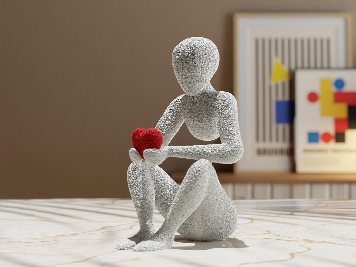 NOBody – Love’s Embrace  Minimalist 3D Printed Sculpture