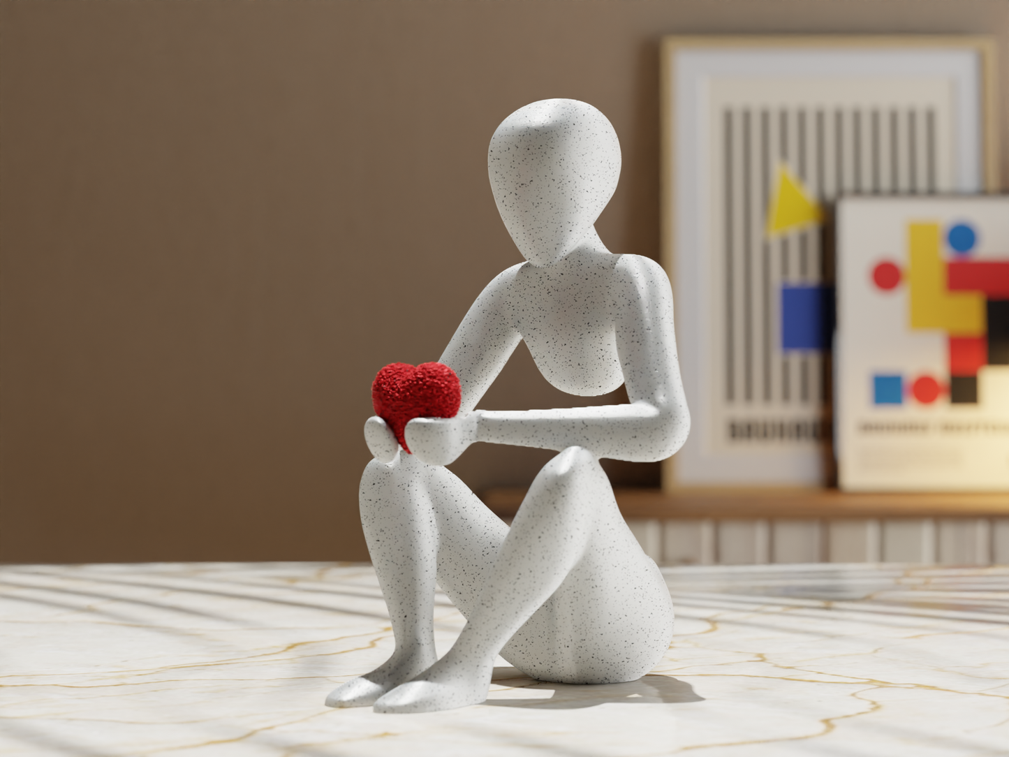 NOBody – Love’s Embrace  Minimalist 3D Printed Sculpture